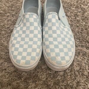 blue checkered vans